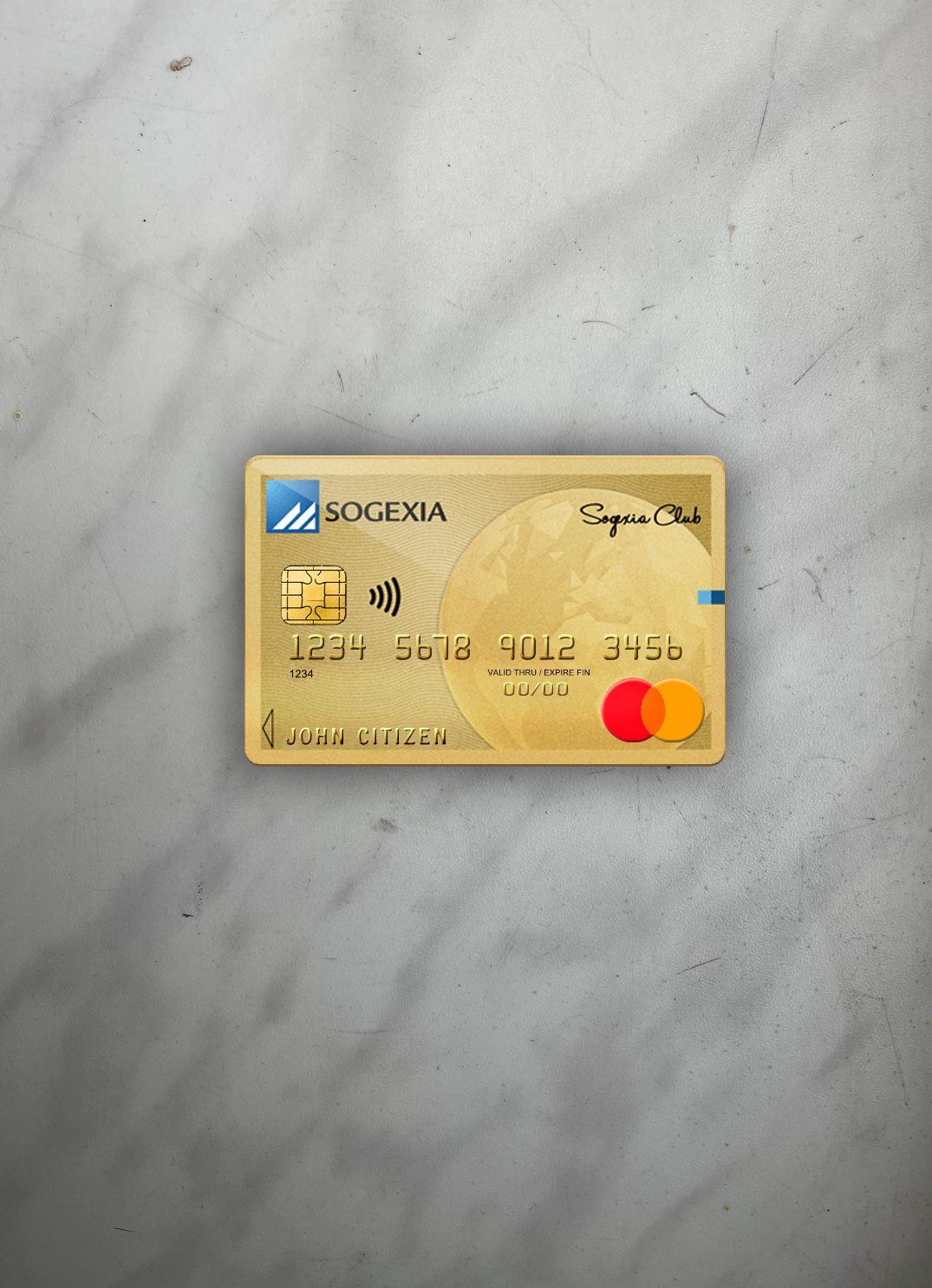 Download Luxembourg Sogexia bank mastercard photolook front Photoshop template